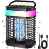 Zyphoria Solare Lampada Antizanzare Elettrico,Zanzariera Elettrica Esterno 4000V,Anti Zanzare Solare con 5500mah & LED,Ammazza Zanzare Ricaricabile & IP65 per Esterno,Interno,Giardino,Camping,Patio