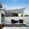 AXT SHADE Vela Ombreggiante Impermeabile Rettangolare 3,5x4,5m Tenda a Vela Parasole e Protezione Raggi UV per Esterno Terrazza Giardino-Grigio Chiaro