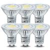 WSMCN GU10 6W LED Lampadine, Luce Bianca Fredda 6000K, Equivalenti a Lampadine Alogene da 80W, PAR16 600lm Non Dimmerabile Spotlight Senza sfarfallio, Angolo a Fascio 38° Faretti LED, Confezione da 6