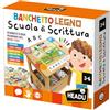 HEADU - Banchetto Legno Scuola di Scrittura - Disegno e Scrivo più di 100 parole con il Metodo 7 Passi | Gioco Educativo Bambini 3-6 Anni, Banchetto in Legno per Svolgere Tante Attività, Made In Italy