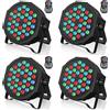 U`King 4PCS RGB Par LED Batteria Ricaricabile, 72W Luce da Palco Esterni