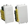 Vimar 0R14062 Plana Due Pulsanti Interbloccati Con Frecce Direzionali 1P No + 1P No 10 A 250 V~ Bianco & 0R14004 Plana Deviatore Elettrico Illuminabile 1P 10Ax Bianco
