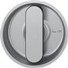 FSB 0 42 4264 00000 6443 Rotonda per Porta Scorrevole con Maniglia Fissa, Acciaio Inossidabile Opaco, Argento, Stainless Steel