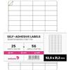 Netuno 25 fogli A4 Etichette Autoadesive 5,25 x 2,12 cm (56 pezzi per foglio) etichette spedizione piccole Carta Bianca Opaca per cucina casa Stampanti Laser Inkjet Spedizioni Pacchi adesivo sticker