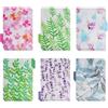 SERYUUT 12 pezzi Fogli divisori A5 Linguette per raccoglitori A5 divisori in plastica con linguette per indice per agende e quaderni Divisori a 6 fori con motivo foresta e fiori per diario scuola ufficio