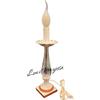 Italamp Lampada da tavolo in vetro di murano e ceramica bianca lavorato in stile classico e oro satinato 1XE14 ITA003780LO/30