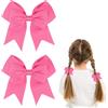 SUBTAVIK Set di 2 Fermagli per Capelli, Fiocco Grande Rosso Rosa, per Donne e Ragazze