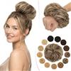 SEGO Pro 45G Chignon Finto per Capelli Veri Umani #4/613 Marrone Medio/Biondo Chiarissimo Elastici Chignon Finti Folto Ondulato Extension Capelli Naturale Coda di Cavallo Spessi Updo (45g)