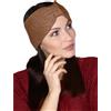 Prettystern Fascia Invernale Da Donna In Cachemire Lana Cashmere Fascia Per Capelli Doppio Strato Doppio Strato marrone
