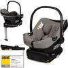LIONELO ASTRID I-size SET Seggiolino Auto per Bambini con Base 40-87 cm Ovetto per Neonati Montaggio ISOFIX, Cinture di Sicurezza a 3 Punti Protezione Laterale, Inserto Dri-Seat, i-Size R129