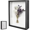 YUNXCNA Cornice portafoto 3D, Cornice Profonda da Riempire 21x30 cm, con Lastra Acrilica Trasparente, Cornice per Oggetti 3D Più Profonda di 3 cm, Cornice Quadrate, Decorazione Murale Tridimensionale, Nero