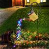 ExKeen Lampada a annaffiatoio solare per uso esterno, lanterna solare a 60 LED, impermeabile IP65, luci da giardino bianche calde per prato, patio, balcone, decorazione romantica per giardino, matrimoni