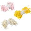 QINGZY 1200 pezzi Scovolino per Fiori Stami per Fiori Artificiali, Pistilli Doppia Testa 2mm, in Bianco, Giallo e Rosa, Accessori Fai da Te per Bouquet, Fiori Finti, Artigianato, Decorazioni Floreali