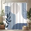 Uiiooazy Tenda Doccia Antimuffa 180x220cm Blu Navy Boho Chic Astratta Arte