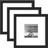 upsimples 3 Confezione di Cornici 20x20, Cornice 20x20 Nera, Portafoto per Foto, Immagini, Poster