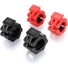 OVICX 4 clip per bilanciere da 2,5 cm, antiscivolo, a sgancio rapido, con clip di bloccaggio per fitness sollevamento pesi (rosso e nero)