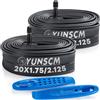 YunSCM 2PCS 47/57-406 20 pollice Camere d'aria 20x1.75/1.95/2.125 AV32mm Valve Compatibile 20 pollice bike Camere d'aria 20x1.75 20x1.95 20x2.0 20x2.10 20x2.125