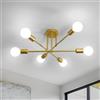 Comely Lampada da Soffitto Vintage, Industriale Lampadario Sputnik in Metallo, Moderna Plafoniera E27 Oro per Soggiorno, Camera da Letto, Cucina, Loft (senza lampadine)