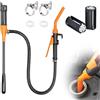 Hojalis Pompa Carburante Elettrica, 2.4GPM Pompa Di Trasferimento Carburante Elettrica, Portatile Pompa Elettrica Per Benzina, per Estrazione Olio, per Acqua, Benzina e Altri Liquidi(No Batteria)