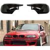 Cakievro Coperture Specchietti Laterali in Fibra di Carbonio - Coppia Ricambio per BMW Serie 3 E46 (Berlina/Touring/Compact) e Serie 5 E39 - Anno 1998-2005 (Nero)