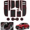 GAFAT Compatibile con Audi Q3 F3 2019-2024 Tappetini Antiscivolo, Q3 Sportback S-Line RS Q3 2023 Tappetini in Gomma per Console Centrale, Cuciture Porte, Accessori Q3 F3 (Rosso)