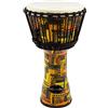 World Rhythm 10 Pollici, Djembe Drum, African Synthetic Djembe Drum, 50 cm, colore Arancione (Orange)