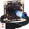 ELP 1080P Web Camera con Microfono,Sensore IMX322,Full HD H.264 USB Camera Module,Obiettivo Fisheye 180 gradi, Plug and Play,2 Megapixel 30FPS Wide Angle Low Illumination Webcam USBFHD06H-L180