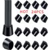 NONE Tappetino per gamba per sedia in gomma rotonda 10/12/14/16/20/25mm Gamba per mobili Tappo per tavolo PVC Silenzioso antiscivolo Tappo di protezione per pavimento Coprigambe