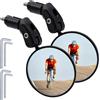 NONE Specchietto retrovisore universale per bicicletta Specchietti retrovisori per manubrio da ciclismo grandangolare con rotazione regolabile per accessori per bici da strada MTB