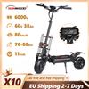 SUNNIGOO 6000W Potente Scooter Elettrico 60V 38Ah Velocità Massima 85 km/h 100 km Portata 11 ''Pneumatico Doppio Ammortizzante Pieghevole EScooter per Adulti