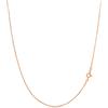 KEZEF Collana a Catena a Scatola da 1 mm in Argento Sterling Placcato Oro Rosa, Collana da Donna e Uomo Placcata Oro 18k, 17 Pollici