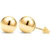 KEZEF Orecchini d'oro giallo 14K Orecchini riempibili Borchie a sfera 9 mm