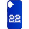 Big numbers, large varsity style number Numero 22 sul retro Custodia per iPhone 16 Plus