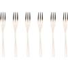 Sambonet Taste - Set di 6 Forchette Dolce con pulsante vintage in Acciaio Inox, Forchette da Dessert finitura PVD, Lavabili in lavastoviglie, Champagne