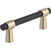 Amerock BP37385FBBBZ | Mergence 3 pollici (76 mm) Centro-centro nero opaco/oro Champagne Cabinet Pull | Hardware per mobili | Maniglia del cassetto