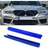 Jaronx Compatibile con inserti per griglia BMW Serie 1 2 3 4 5 6 7 Series, F20 F22 F30 F32 G30 G32 G11 G12, compatibile con BMW V Brace Wrap Covers Blue Grill Stripes Wrap (blu)