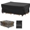 Velway Set di coperture quadrate per tavolo e sedie da patio, impermeabili, 198 x 119 x 71 cm (lunghezza x larghezza x altezza), per esterni, bistrot, copertura per tavolo e mobili piccola
