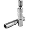 Ortviai 2 Pezzi Chiave Candela 14 / 16mm, 12 Angoli Chiave a Bussola, Mini Cricchetto, Chiave per Candele Auto, Strumento per Candele di, Attrezzo Speciale per Auto