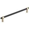 Amerock BP36861FBBBZ | Mergence 8-13/16 pollici (224 mm) Centro-centro nero opaco/oro Champagne Pull | Hardware per mobili | Maniglia per cassetti