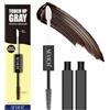 Gowwim Mascara per capelli, formula delicata copre i capelli grigi e le zone più luminose. Asciugatura rapida e lavabile, design a doppia punta per capelli dall'aspetto naturale, 7 ml, marrone scuro
