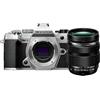 OM SYSTEM Fotocamera OM-5 con sistema Micro Quattro Terzi, incl obiettivo M Zuiko Digital ED 12-40mm PRO II, sensore Live MOS da 20MP, stabilizzazione dell'immagine a 5 assi migliorata, argento/nero