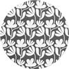 Miquelrius - Tappetino mouse rotondo decorativo Floreale | Elegante design bianco e nero | Base in gomma antiscivolo | Ø200 mm | Comfort e stile per ufficio o spazio di lavoro