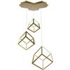 V-TAC VT-7920 Lampadario LED a sospensione a 3 Cubi sospesi colore oro 56 * 48.5 * 156cm 46W - 15341