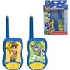 Lexibook, Toy Story Woody Buzz l'Éclair Walkie Talkies, Gioco di Comunicazione per Bambini, 2 canali, Clip per Cintura, a batterie, Blu/Giallo, TW12TSLXB