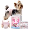 DONO Pannolini per Cani Femmina, 10 pezzi, Pannolino Cane Femmina, Mutandine per il calore, pannolini per gatti incontinenti, super assorbenti, incontinenza, XS (20-38 cm)