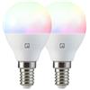 Garza Smart - Confezione da 2 Lampadine LED Smart Wifi Sferiche G45 E14 5W (equivalenza 40W) RGB+CCT, Intensità Dimmerabile, Programmabile, Controllo Vocale e App (Alexa/Google Home), Wifi 2,4 GHz
