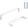 BOOLSFMAM 2 Pezzi Ø10mm Maniglie per Armadietti in Alluminio Maniglia per Mobili di Maniglia per Cassetti Maniglie per Porte da Cucina Bianco