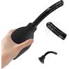 YOLONCE 1 Pezzi Silicone Enema Douche, Doccia Anale Uomini e Donne, Peretta rettale adulti per il lavaggio, Clistere per pulizia ano anale, Per Anale e Vaginale Pulizia (Blu)