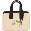 KNITPRO Bumblebee Doctor Bag-Pratico Design Rettangolare, per Filati, Ferri da Maglia e Accessori, Tessuto Foderato, Beige, 27.5 x 18.5 x 10cm