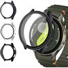 Wowstrap 3 Pezzi Coque pour Samsung Galaxy Watch 5/4 44mm Vetro Temperato, Custodia Rigida Protezione Totale Extreme Sottile HD Clear Pellicola Protettiva Per Cover Galaxy Watch 5/4 44 mm Protettore Schermo